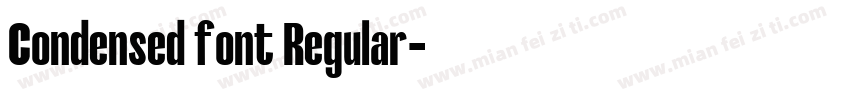 Condensed font Regular字体转换